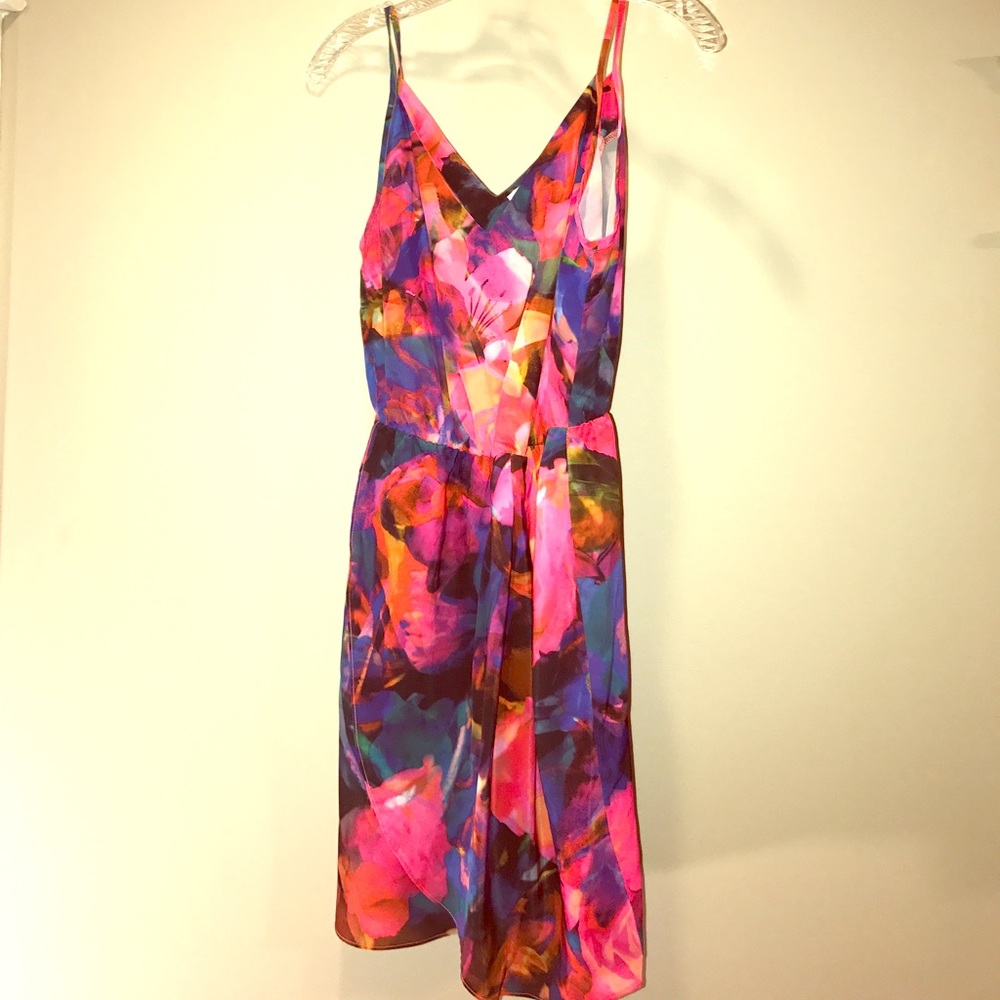 Amanda Uprichard pink Maddison Silk floral dress